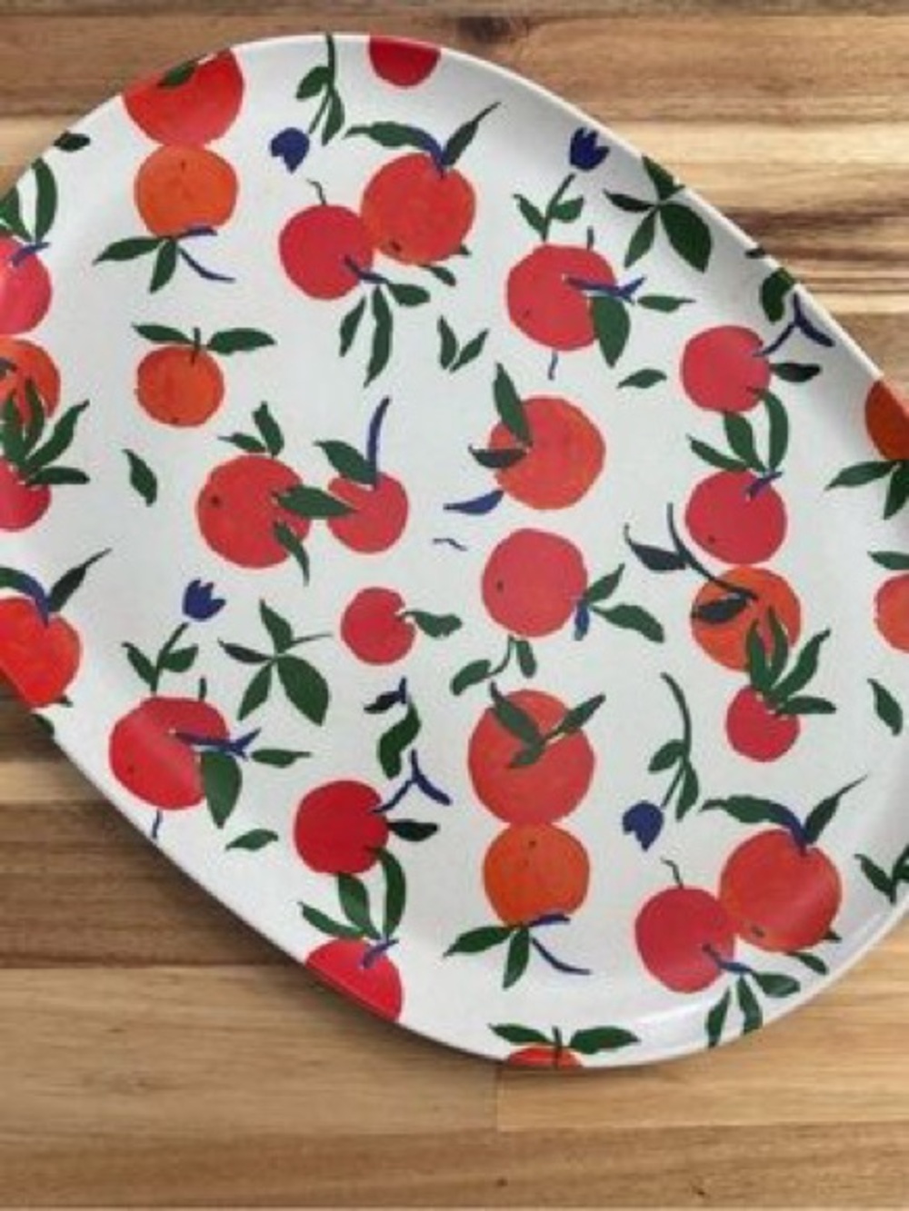 EUC Target Opal House White Melamine Serving Platter -  Orange Fruit Pattern